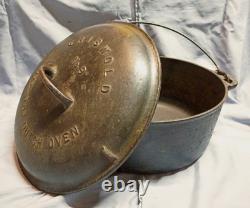 Griswold No 9 Tite Top Baster Cast Iron Dutch Oven with Lid & Handle 11 x 4.5