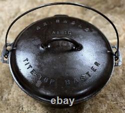 Griswold Slant #10 Cast Iron Tite Top Baster Dutch Oven withlid 835 A3553