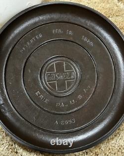 Griswold Slant #10 Cast Iron Tite Top Baster Dutch Oven withlid 835 A3553