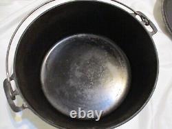 Griswold Vintage 20's Cast Iron #10 Dutch Oven Erie 835 A Slant Logo with 2553 Lid