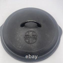 Griswold Vintage # 9 cast Iron dutch oven lid Button Logo
