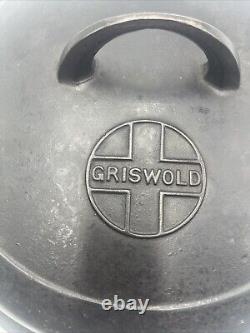 Griswold Vintage # 9 cast Iron dutch oven lid Button Logo
