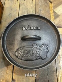 HTF Sportsman Cast Iron Dutch Oven with Lid