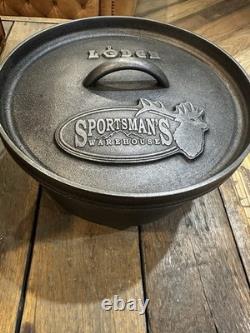 HTF Sportsman Cast Iron Dutch Oven with Lid