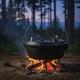 Heavy-duty Cast Iron Dutch Oven For Camping And Hiking With Recipe E-book