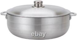 Heavy Gauge Aluminum Caldero Dutch Oven with Lid, 18.5QT, Silver