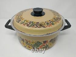 Hendlers Pointerware Enamel Dutch Oven Floral Design Retro Vintage Cottagecore