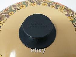 Hendlers Pointerware Enamel Dutch Oven Floral Design Retro Vintage Cottagecore