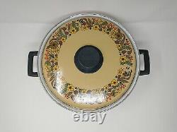 Hendlers Pointerware Enamel Dutch Oven Floral Design Retro Vintage Cottagecore