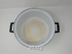 Hendlers Pointerware Enamel Dutch Oven Floral Design Retro Vintage Cottagecore