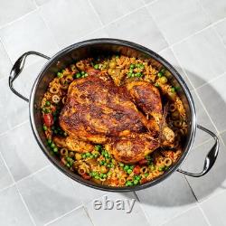 HexClad 6.5QT Hybrid Nonstick Braiser Dutch Oven with Lid, Induction Ready M