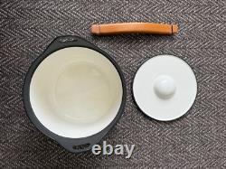 Iittala Sarpaneva Cast Iron Dutch Oven Enamel, Wood Handle, Finland, 2008