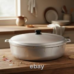 Imusa 18 Quart Silver Caldero Durable Aluminum Dutch Oven for Family Meals