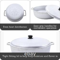 Imusa 18 Quart Silver Caldero Durable Aluminum Dutch Oven for Family Meals