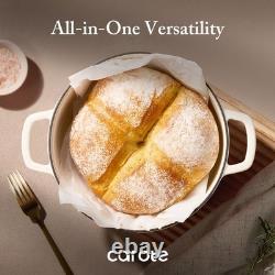 Iron Cast Dutch Oven Pot 7QT Lid Sourdough Bread Baking CAROTE Enameled Ovens