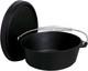 Iron Dutch Oven 12 Qt Seasoned Cast Lid Black Ci12sa