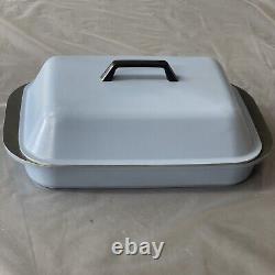 KF Kitchen Fair roaster Pot Pan cookware withLid Blue Dutch Oven Vintage Rectangle