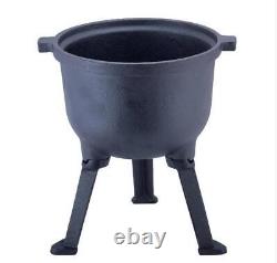 Kazan 4L Uzbek Plov Pilaf Cast Iron Cookware Camping Dutch Oven Pot Lid Camp