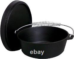 King Kooker 16 Qt. Seasoned Cast Iron Dutch Oven with Cast Iron Lid, Black CI16SA