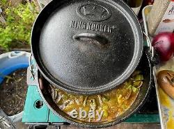 King Kooker 16 Qt. Seasoned Cast Iron Dutch Oven with Cast Iron Lid, Black CI16SA