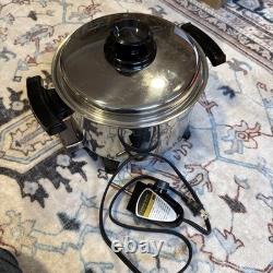 Kitchen Craft 5 Qt Electric Dutch Oven Liquid Core Stainless Slow Cooker Pan Lid