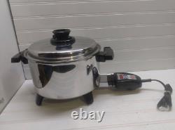 Kitchen Craft 5 Qt Electric Dutch Oven Liquid Core Stainless Slow Cooker Pan Lid