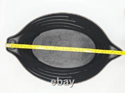 LARGE STAUB 5 qt CARMEL CAST IRON CHICKEN DUTCH OVEN ROASTER POT with LID FRANCE