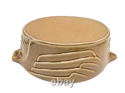 LARGE STAUB 5 qt CARMEL CAST IRON CHICKEN DUTCH OVEN ROASTER POT with LID FRANCE