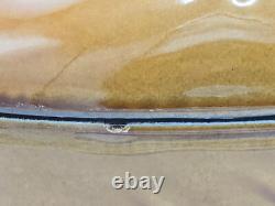 LARGE STAUB 5 qt CARMEL CAST IRON CHICKEN DUTCH OVEN ROASTER POT with LID FRANCE