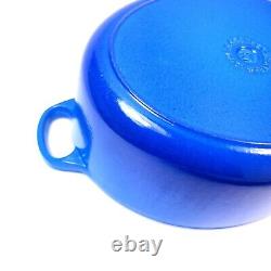 LE CREUSET 27 Marseille Blue Enameled Cast Iron Oval Roaster Dutch Oven 3.5 Qt