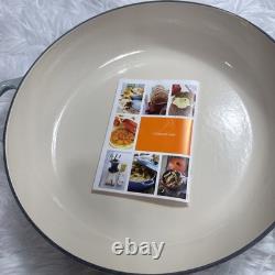 LE CREUSET 30 French Dutch Oven With Lid In Rare Pastel Gray Made In France New