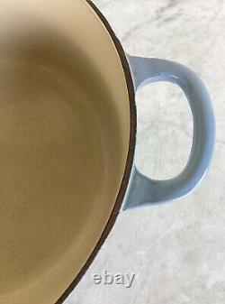 LE CREUSET 3.5 Quart Light Blue Dutch Oven With Lid #22 Rare Color