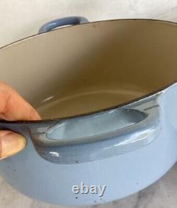 LE CREUSET 3.5 Quart Light Blue Dutch Oven With Lid #22 Rare Color