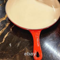 LE CREUSET Cast Iron 3.75Qt Dutch Oven Saucepan WithSkillet Lid Cerise