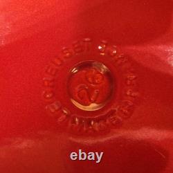 LE CREUSET Cast Iron 3.75Qt Dutch Oven Saucepan WithSkillet Lid Cerise