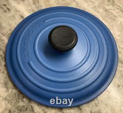 LE CREUSET FRANCE #24 4.5 QT MATT BLUE DUTCH OVEN WithLID CAST IRON ENAMEL CHIP