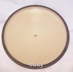 LE CREUSET RED CERAMIC COATED CAST IRON DUTCH OVEN #22 3.5 Quart EXUC CLEAN