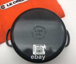 LE CREUSET Round Enamel Cast Iron Dutch Oven Pot Cookware 4.5 qt Flint Oyster