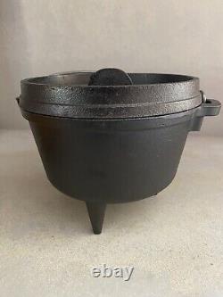 LODGE 1QT 6 Seasoned Cast Iron Camp Dutch Oven Pot 3-Leg Discon HTF #6CO