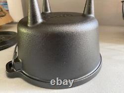 LODGE 1QT 6 Seasoned Cast Iron Camp Dutch Oven Pot 3-Leg Discon HTF #6CO