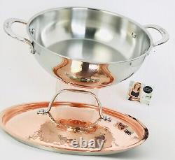 Lagostina Giada LE 4Qt Dutch Oven w Lid Stainless Steel & Copper NIB Free Ship