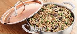 Lagostina Giada LE 4Qt Dutch Oven w Lid Stainless Steel & Copper NIB Free Ship