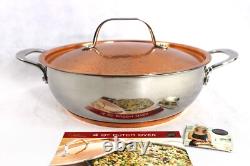 Lagostina Giada Limited Ed. 4Qt. Dutch Oven Stainless Steel/Hammered Copper Lid