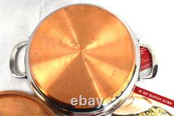 Lagostina Giada Limited Ed. 4Qt. Dutch Oven Stainless Steel/Hammered Copper Lid