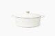 Larder & Vine Enameled Cast Iron Dutch Oven With Lid Oversized 8 Qt, White