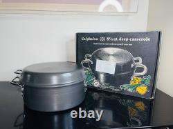 LargeCalphalon Commercial 8.5 Qt Dutch Oven Aluminum w Dome Lid Deep Casserole
