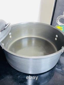 LargeCalphalon Commercial 8.5 Qt Dutch Oven Aluminum w Dome Lid Deep Casserole