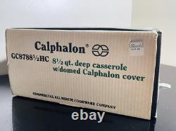 LargeCalphalon Commercial 8.5 Qt Dutch Oven Aluminum w Dome Lid Deep Casserole