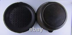 Large Lodge Cast Iron Dutch Oven 12 DO 15 incc Self Basting Lid USA Heavy