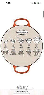 LeCreusetNEW 5.25Qt Signature Round French Dutch Oven Cerise, Red Color. NIB